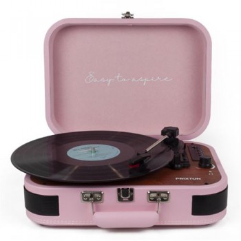 Tocadiscos Bluetooth Prixton VC600 Rosa