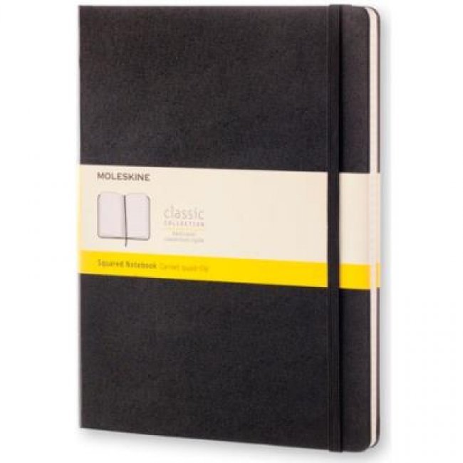 Cuaderno clásico Moleskine Cuadriculado negro  XL
