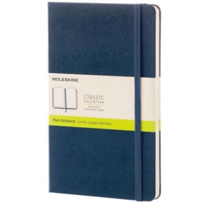 Cuaderno clásico Moleskine Liso azul L
