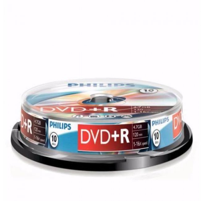 Philips DVD+R DR4S6B10F  10 DVD+RW vírgenes (DVD+R)