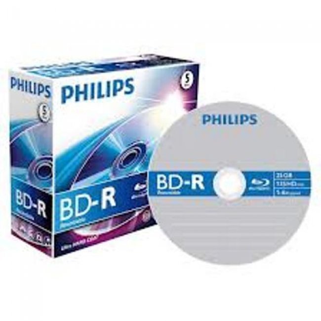 Philips BD-R BR2S6J05C  5 BD-RE vírgenes