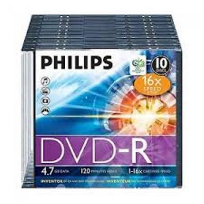 DVD vírgen PHILIPS DVD-R DM4S6S10F/00