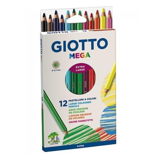 Set Giotto Mega 12 lápices de colores
