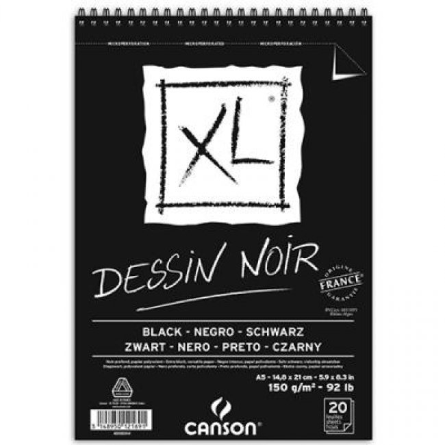 Canson xl-bloc 14x21 black fino n05