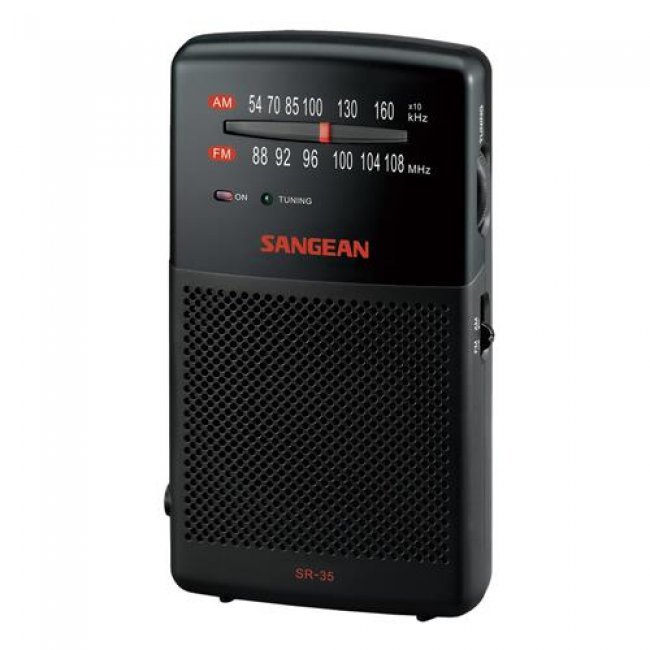 Radio Portátil Sangean SR35 AM/FM Negro