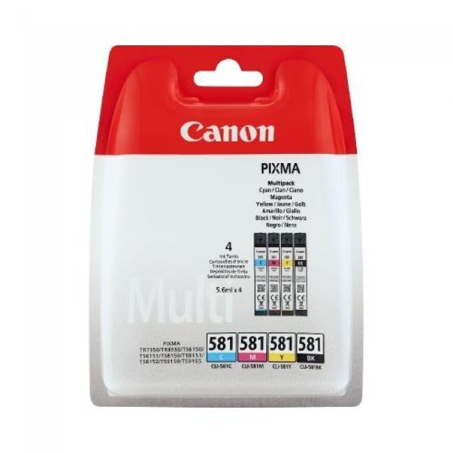 Tinta Canon 581 Pack CMYB
