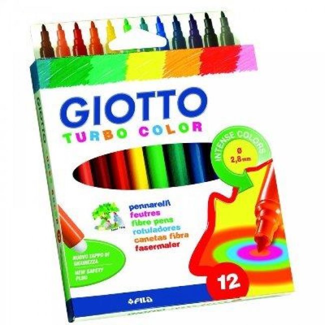 Paquete rotuladores Giotto turbo color 12 