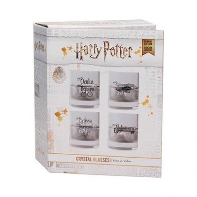 Set de 4 vasos Harry Potter - Hechizos