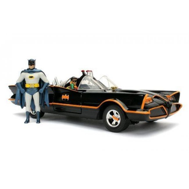 Figura Metals DC Classic Serie 1966 Batmóvil y Batman