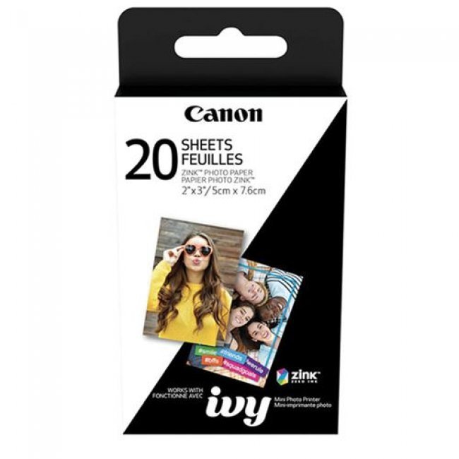Papel fotográfico Canon ZP-2030 20 uds para Canon Zoemini
