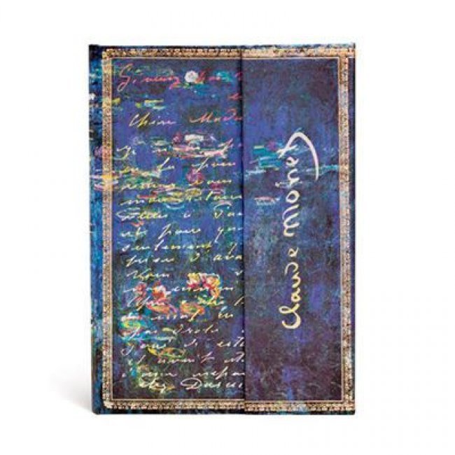 Libreta Tapa dura Monet Nenúfares Midi raya Paperblanks