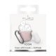 Funda silicona con gancho Puro Rosa + tapa blanco para Apple Airpods