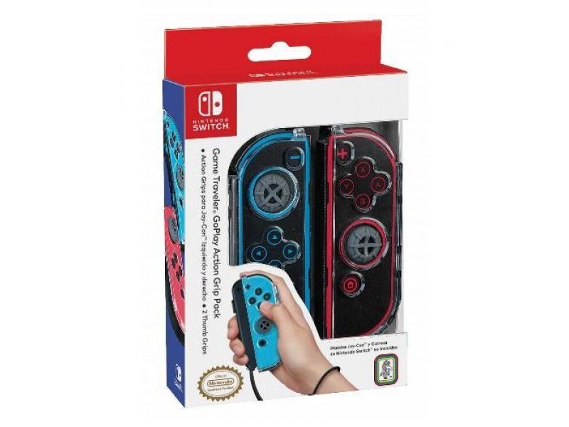 game traveler goplay action grip pack for nintendo switch
