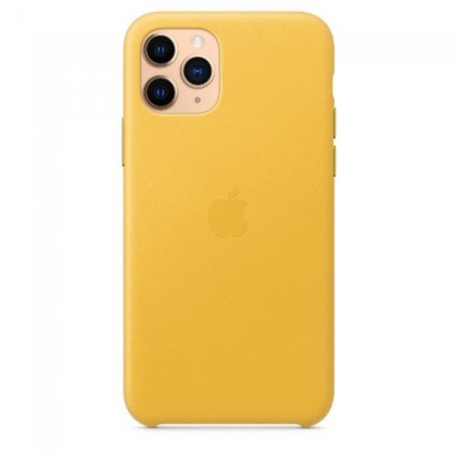Funda de piel Apple Amarillo cítrico para iPhone 11 Pro