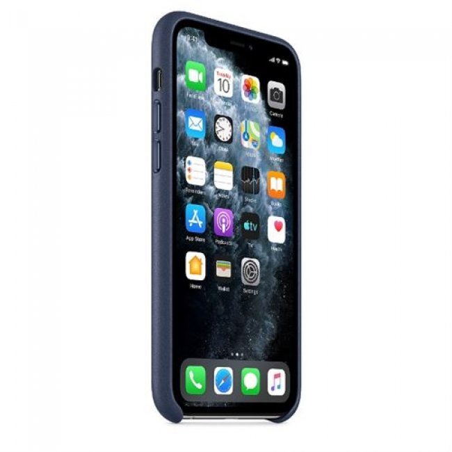 Funda de piel Apple Azul noche para iPhone 11 Pro