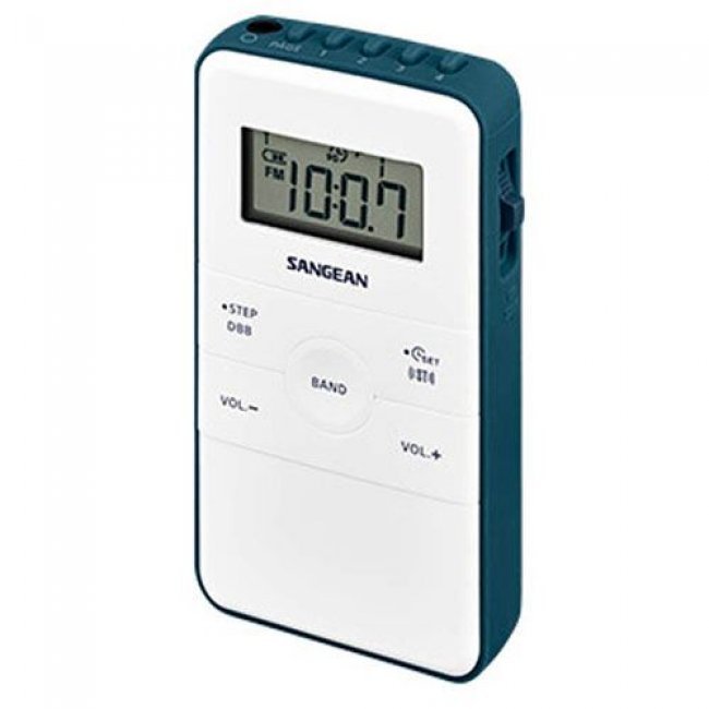 Radio Sangean Pocket 140 Blanco/Azul