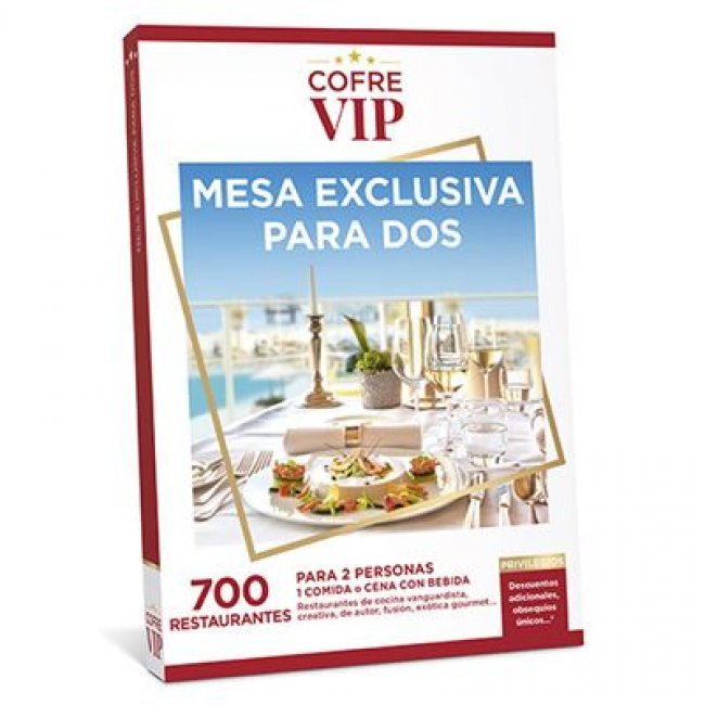 Caja regalo CofreVIP Mesa exclusiva para dos