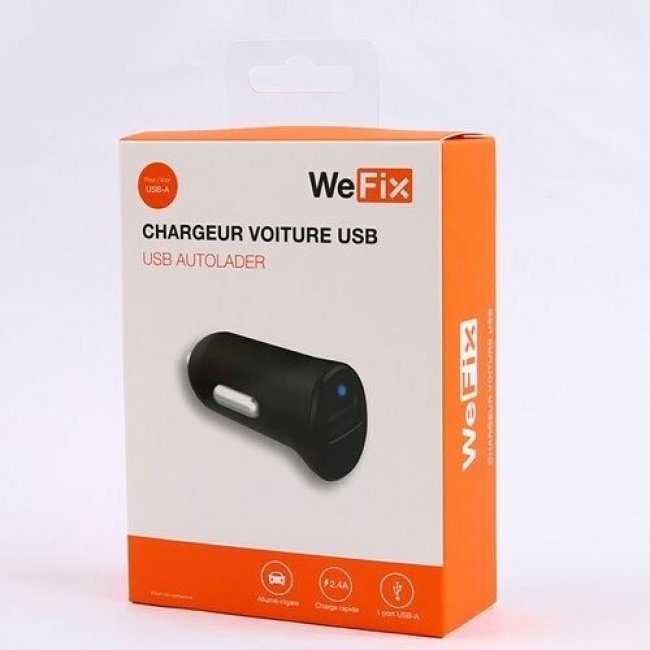 Cargador de coche Wefix USB 2,4A