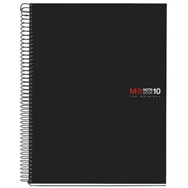 Libreta 10 Miquelrius A5 Negro Cuadrícula