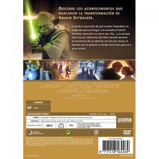 Star Wars Episodio II El ataque de los clones - DVD