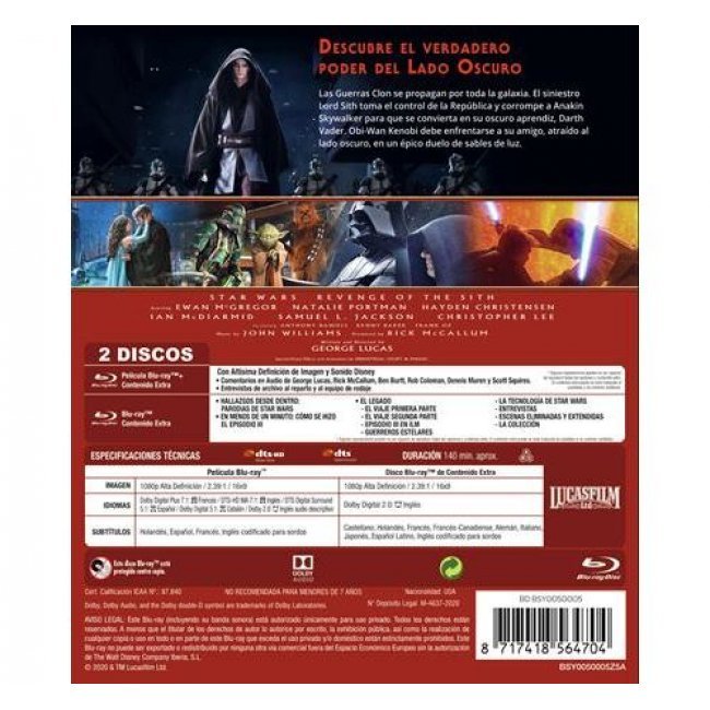 Star Wars Episodio III La venganza de Sith - Blu-ray
