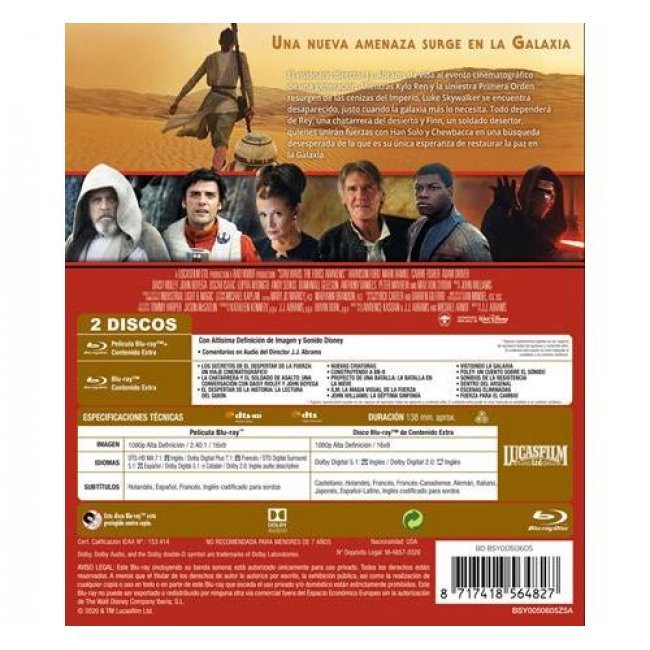 Star Wars El Despertar de la Fuerza - Blu-ray