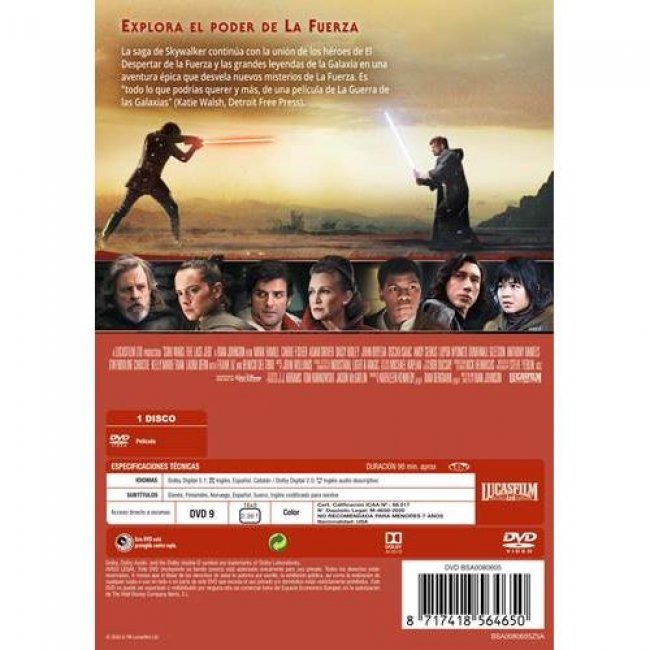Star Wars  Los últimos Jedi - DVD
