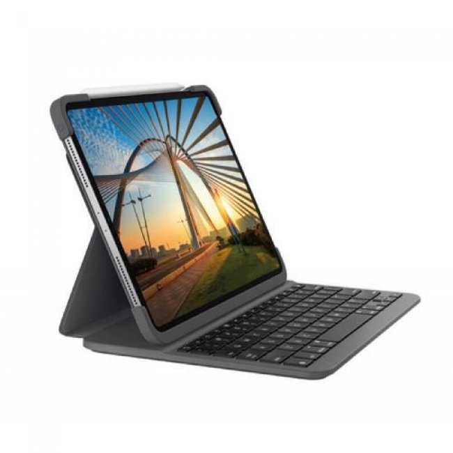 Funda con teclado Bluetooth Logitech Slim Folio Gris para iPad Pro 12,9''
