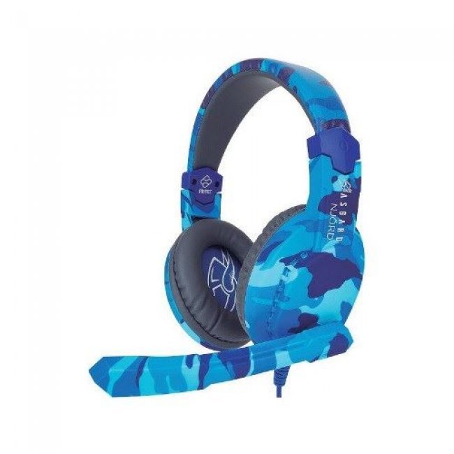 Headset gaming Argard Njörd Azul camuflaje Multiplataforma