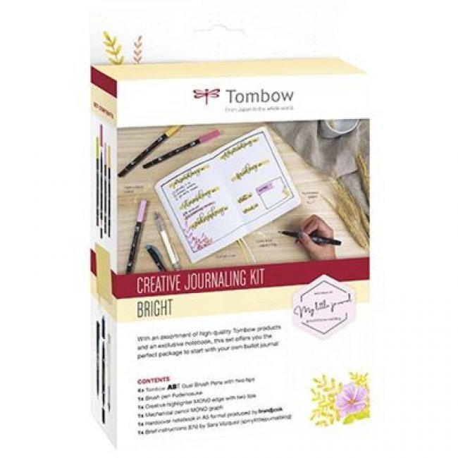Kit Creativo Tombow Bullet Journaling con Libreta amarillo pastel