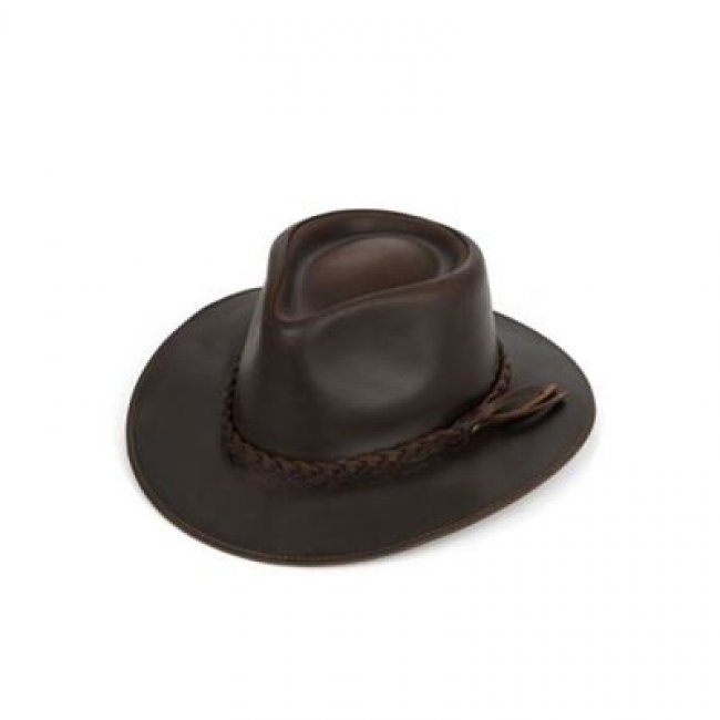 Sombrero de cuero Marrón - Talla XL