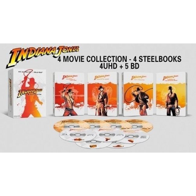 Pack Indiana Jones - Steelbook UHD + Blu-ray