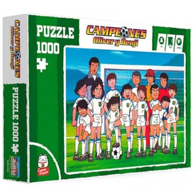 Puzzle Campeones Oliver y Benji  Equipo Newteam 1000 piezas