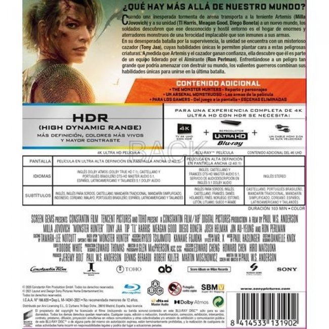 Monster Hunter - UHD + Blu-ray