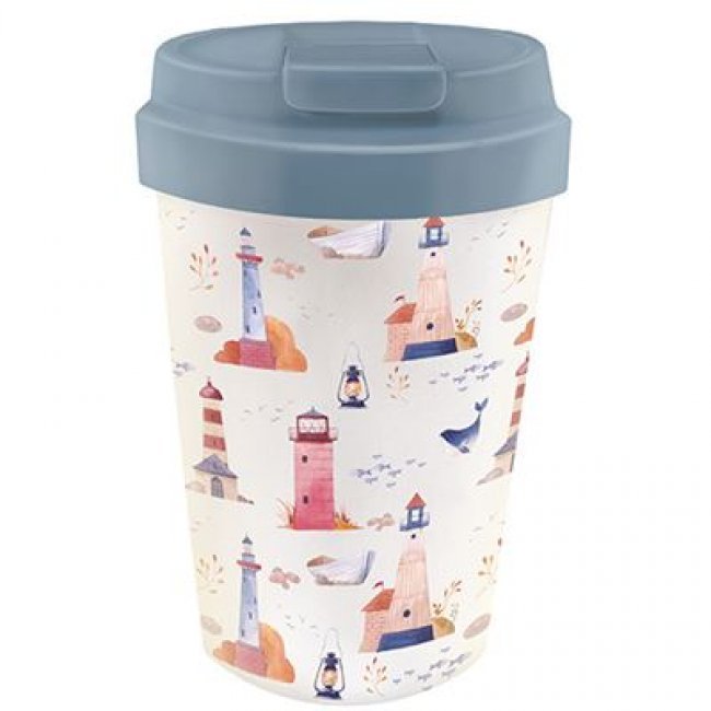Taza take away Chic Mic Bioloco Plant easy cup lighthouses 350ml