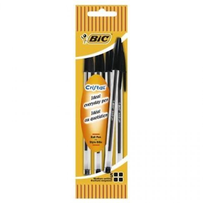 Bolígrafos Bic Cristal Ball Point Pens - Medium - Black