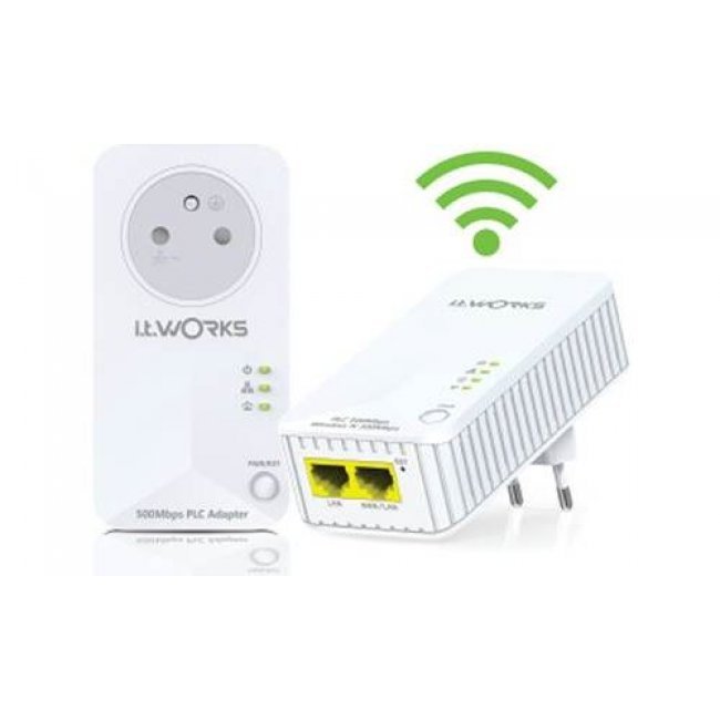 Kit 2 Powerline ItWorks CPL WiFi 500 Mbps