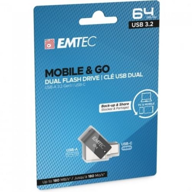 Pendrive Memoria USB Emtec T260C 64GB