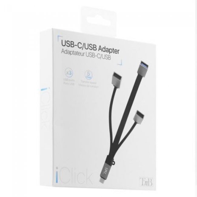 Adaptador T'nB iClick USB-C a 3 x USB-A 3.0