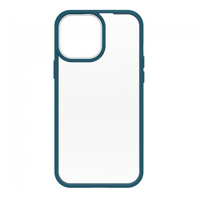 Funda Otterbox React Transparente Marco Azul para iPhone 13 Pro Max