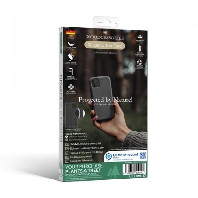 Funda Wood Bio Case MagSafe Negro para iPhone 13 Pro Max