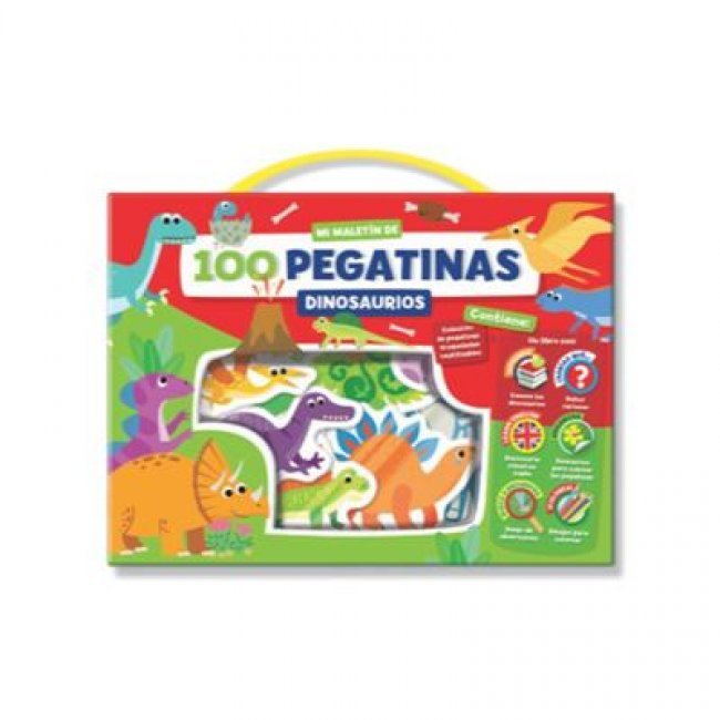 Maletín Imagiland con 100 pegatinas - Dinosaurios