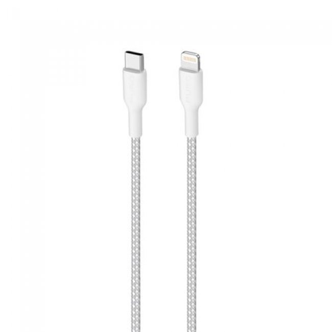 Cable Puro Fabric USB-C/Lightning Blanco 1,2 m