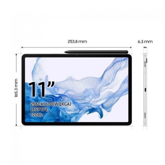 Samsung Galaxy Tab S8 11'' 128GB Wi-Fi Plata