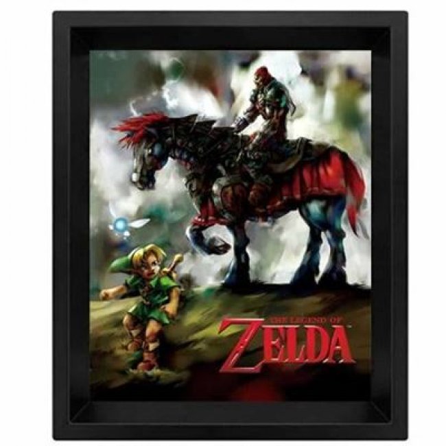 Cuadro 3D Legend Of Zelda Link y Ganondorf