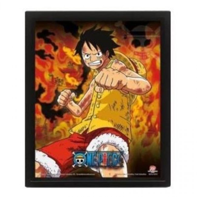 Cuadro 3D One Piece Brothers Burning