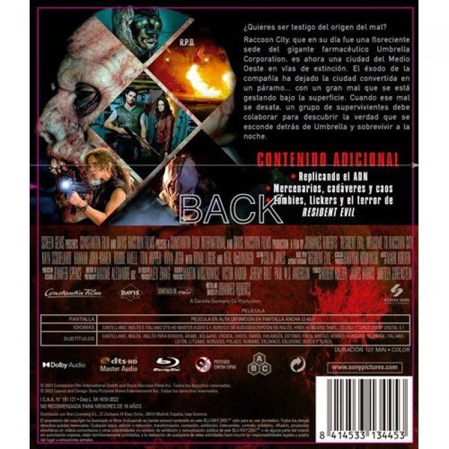 Resident Evil: Bienvenidos a Raccoon City - Blu-ray