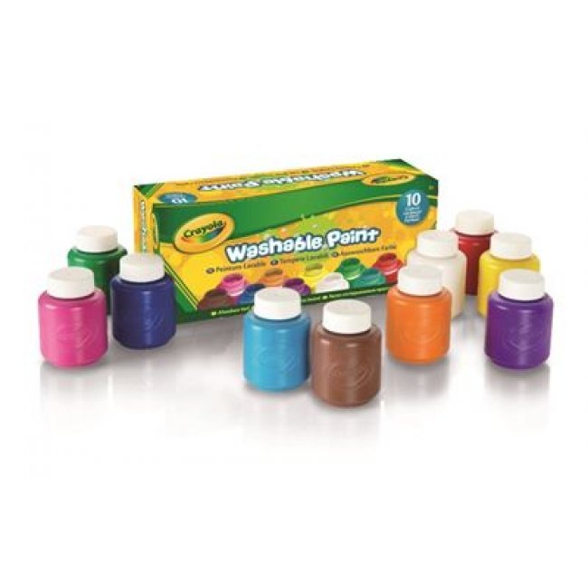 Set 10 Témperas Crayola Lavables Colores Surtidos