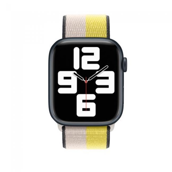 Correa Loop deportiva Blanco avena/ralladura de limón para Apple Watch 45mm