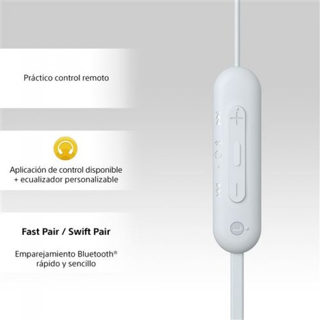 Auriculares Bluetooth Sony WI-C100 Blanco